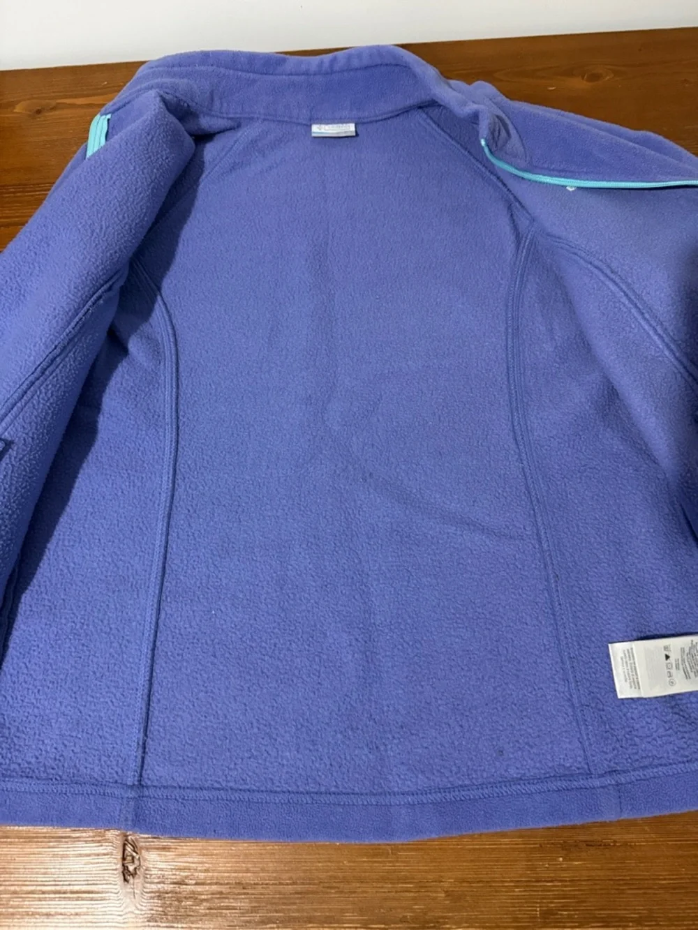 Columbia Benton Springs Fleece Jacket Girls Size XL Purple Teal